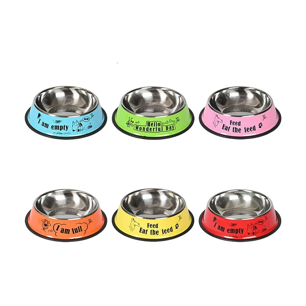 Plato grande ele-gate de acero inoxidable 30cm para mascotas, varieda…