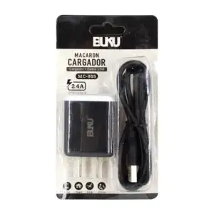 Combo cargador de viaje con entrada usb-v8, 2.4a / mc-055