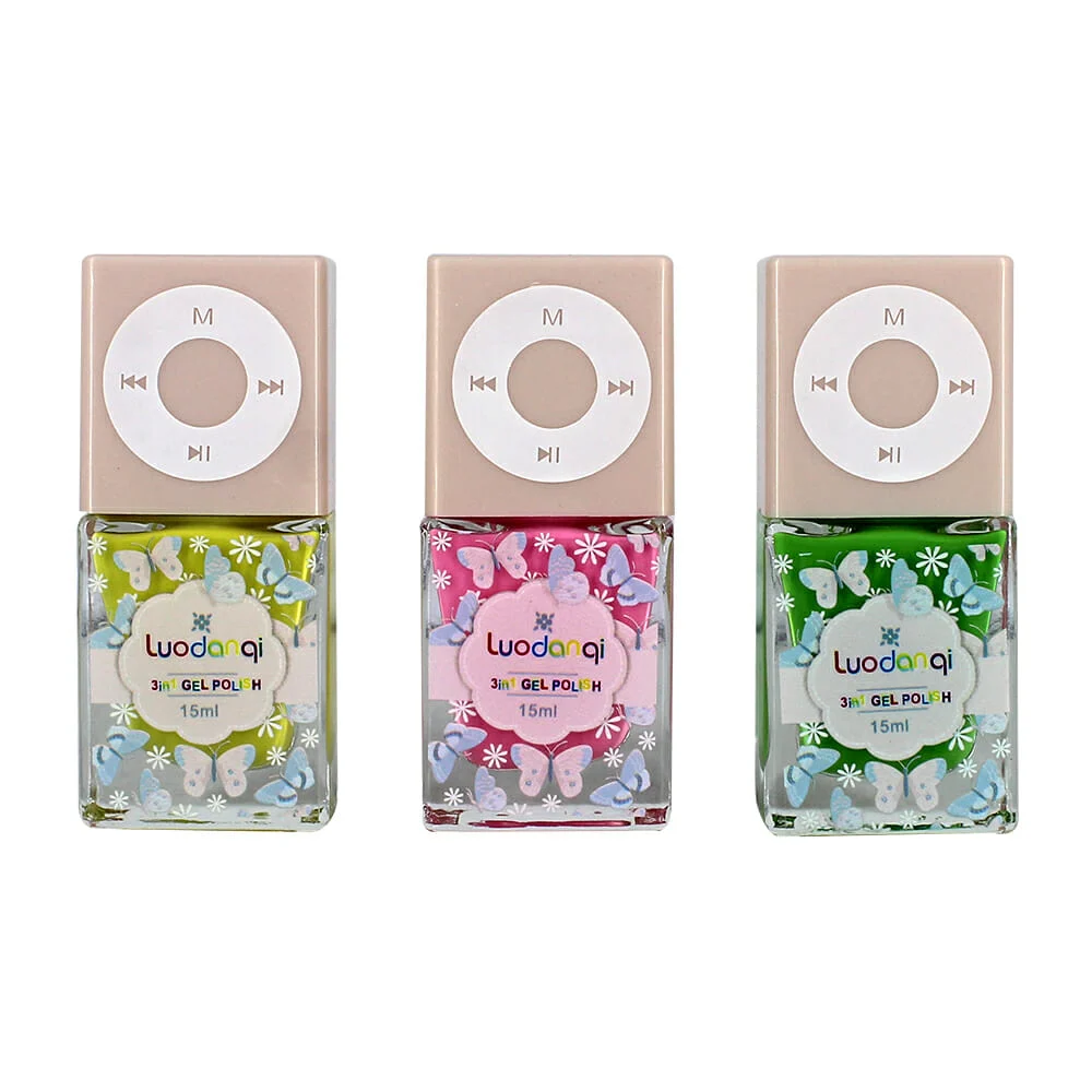 Esmalte en gel luodanqi 3 en 1 para uñas, con forma de MP3 de 15 ml, …