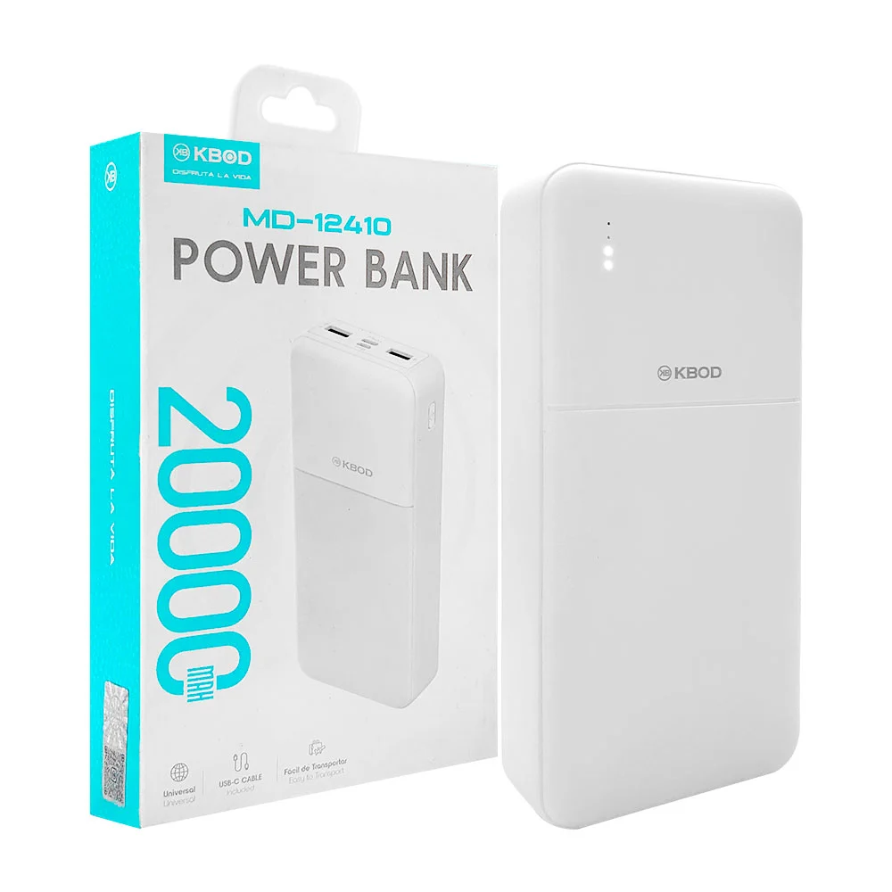 Batería portátil, 2 entradas usb, v8 y tipo c, pila de 20000 mah / md…