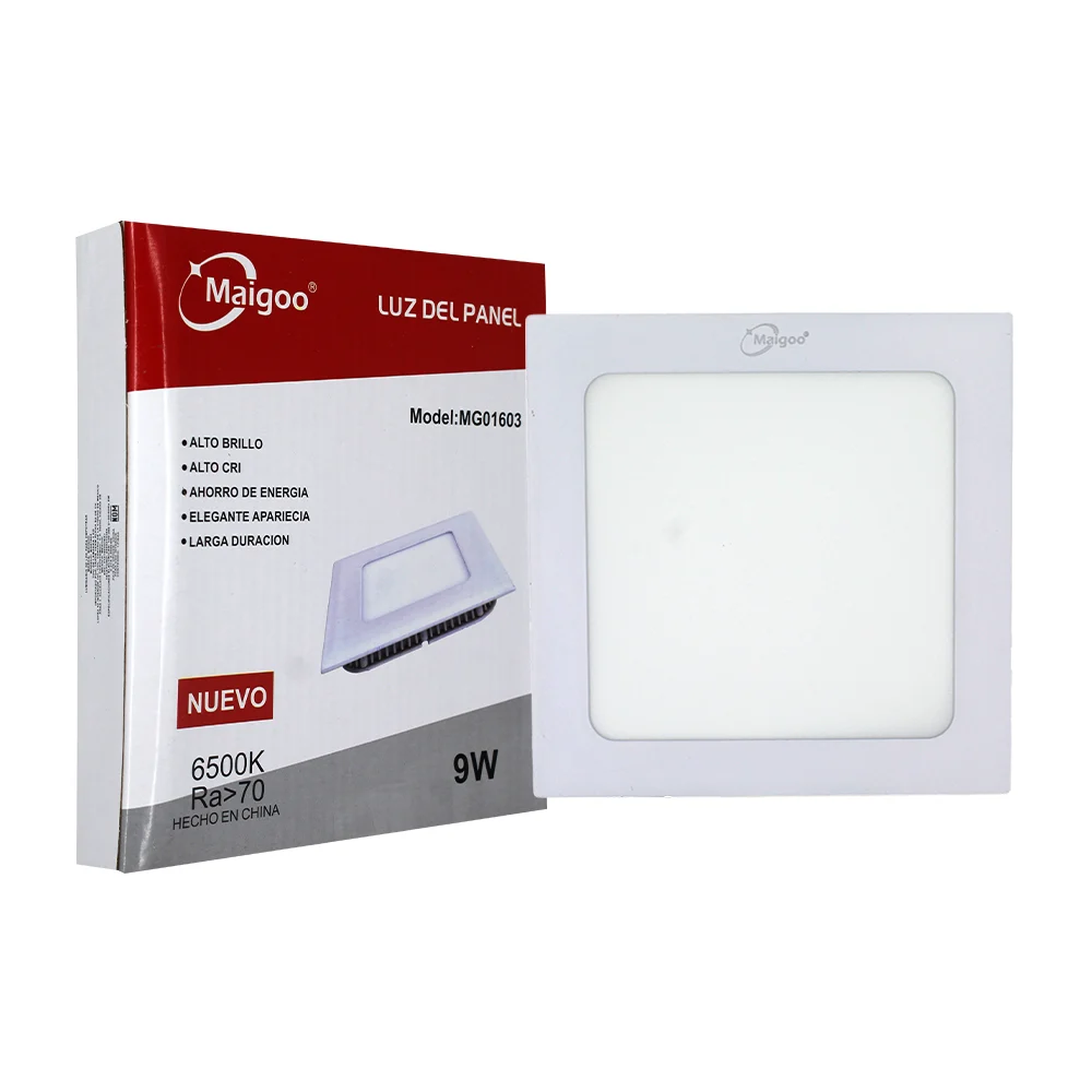 Lámpara / luminario led cuadrado maigoo para empotrar de 9w-6500k, 5x…