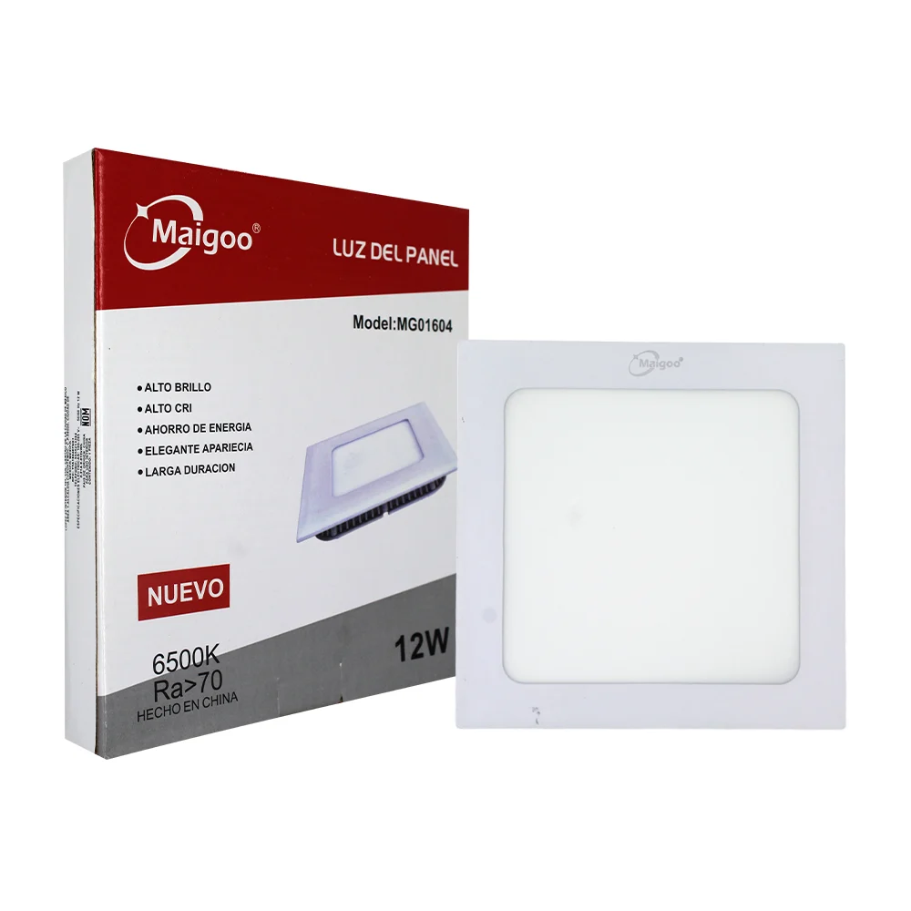 Lámpara / luminario led cuadrado maigoo para empotrar de 12w-6500k, 7…
