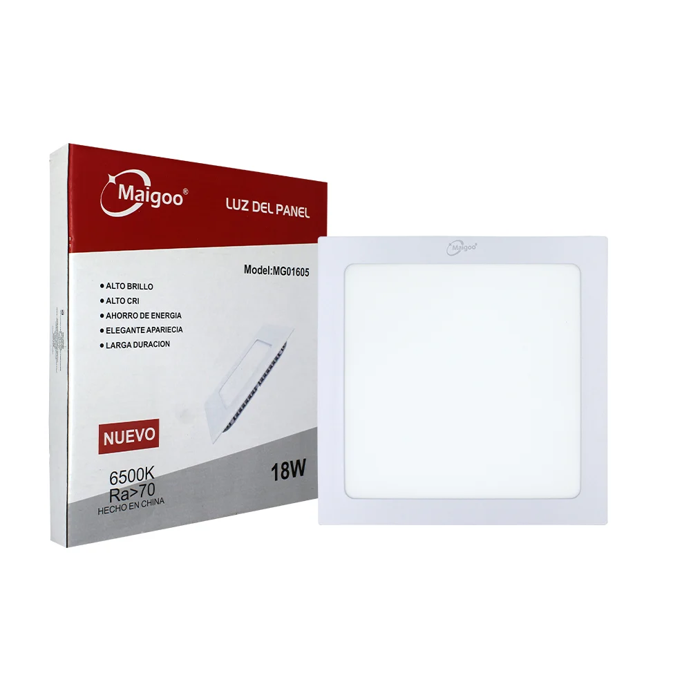 Panel led cuadrado maigoo para empotrar de 18w-6500k, 22x22cm / mg016…