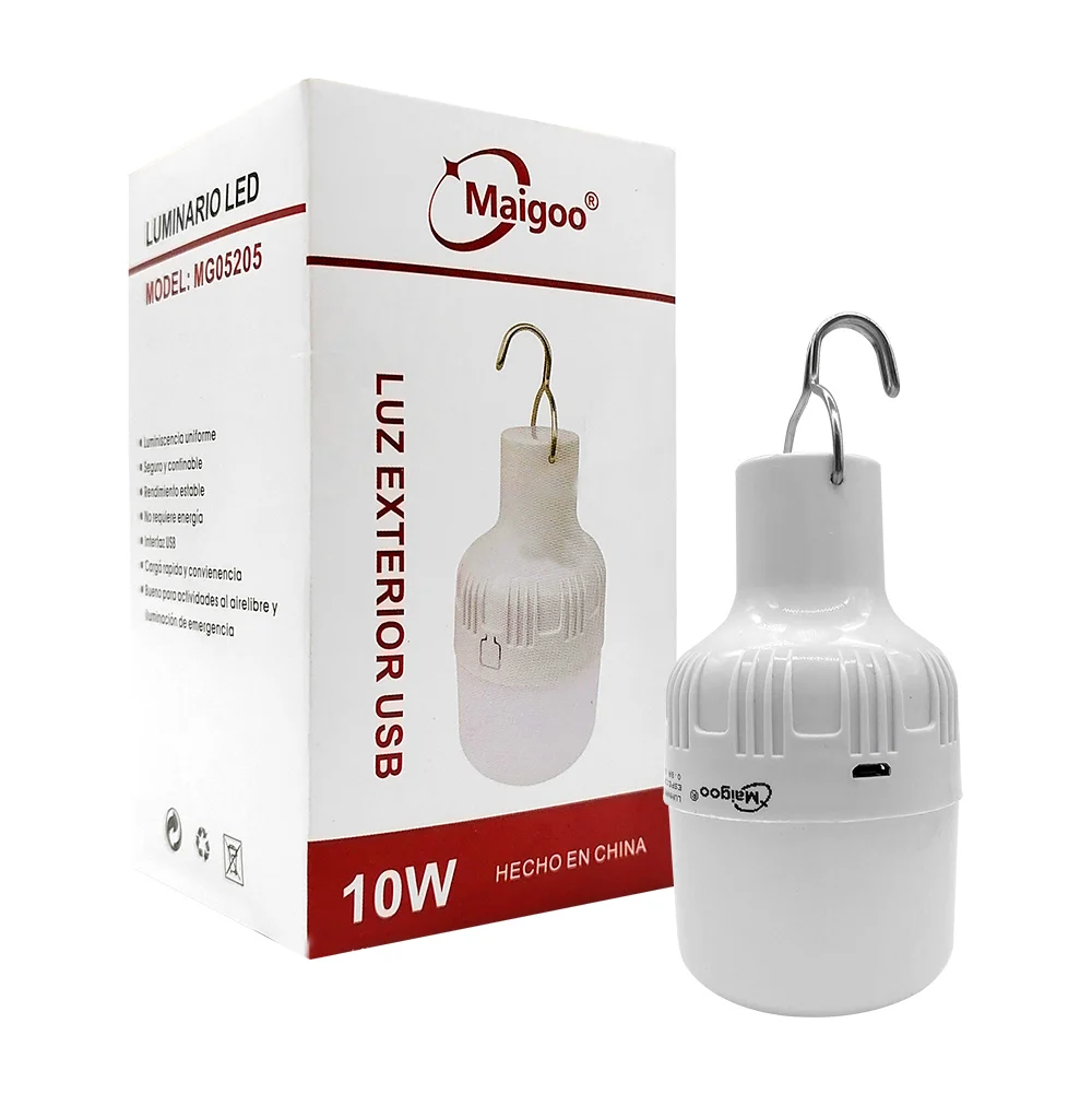 Foco led lámpara de emergencia multifuncional con gancho metálico, 10…