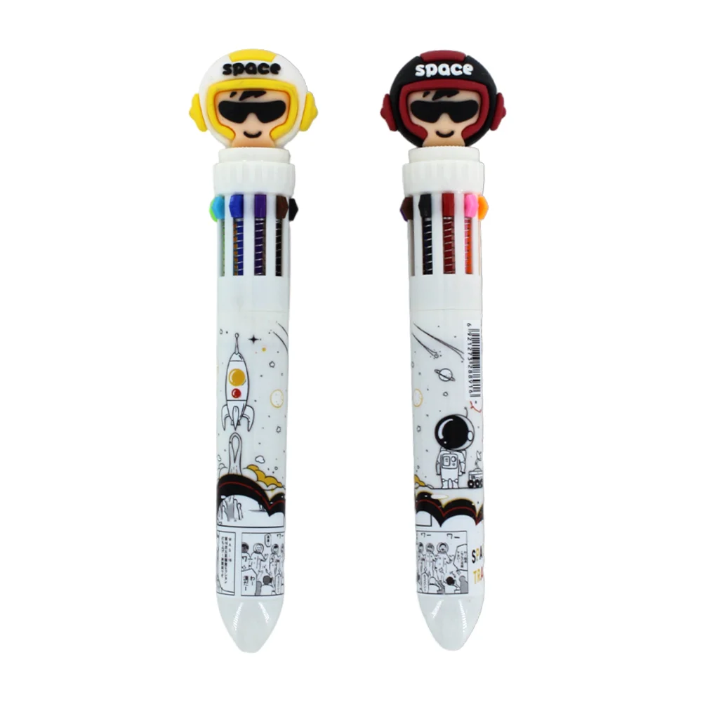 Pluma de 10 colores intercambiables con diseño de piloto astronauta, …