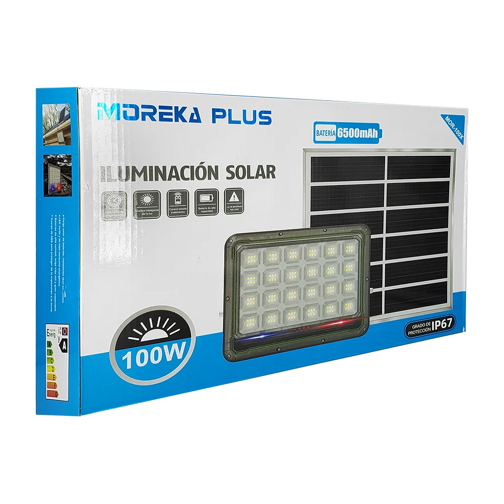 Set lámpara reflectora y panel solar con grado de protección de ip67,…