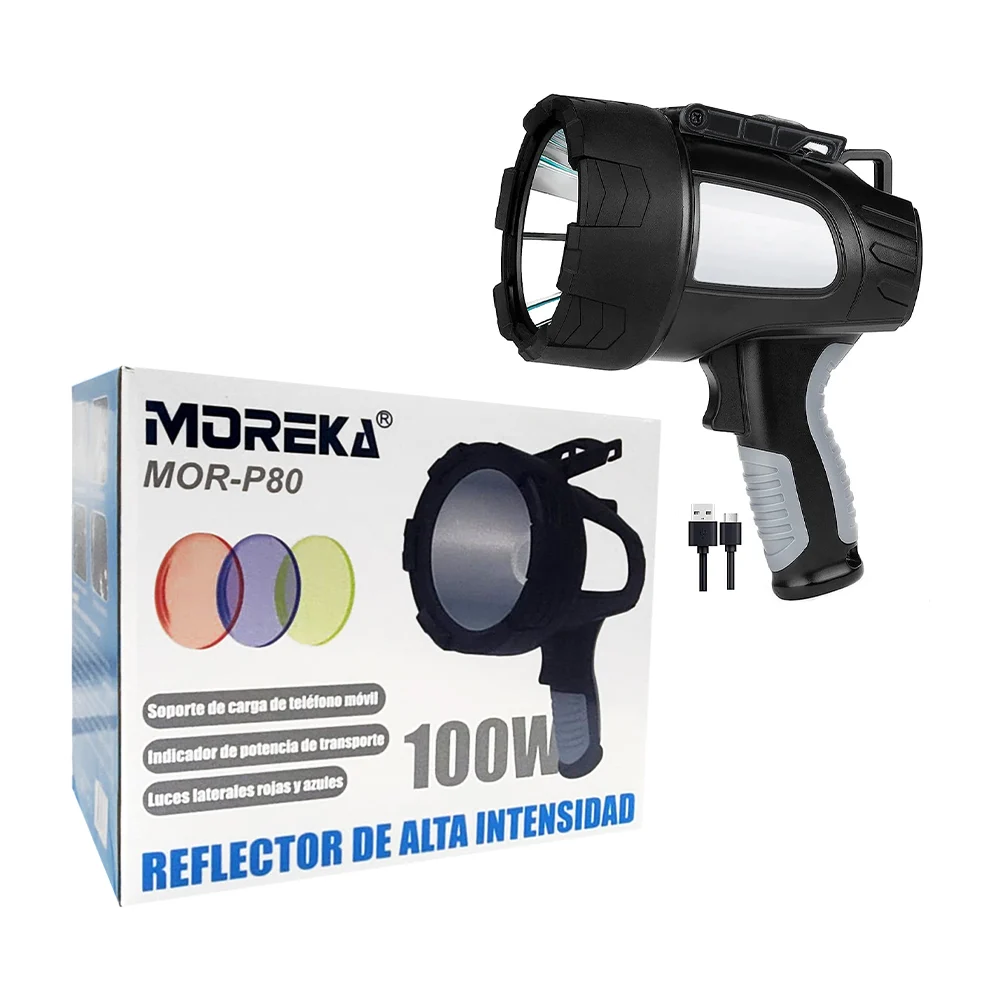 Lámpara reflector recragable de 100w para exteriores / mor-p80