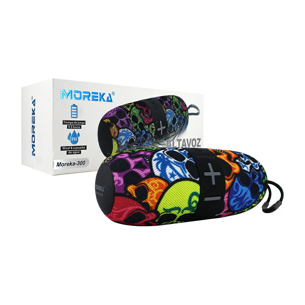 Bocina altavoz inalámbrica moreka bluetooth con correa y protección i…