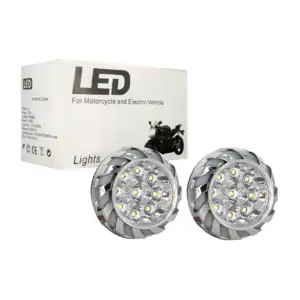 Paquete 2 lámparas de 9 luces led para motocicleta y vehículo eléctri…