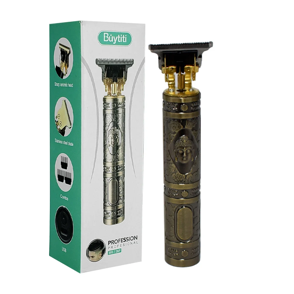 Máquina rasuradora inalámbrica con diseño esculpido de buda de plásti…