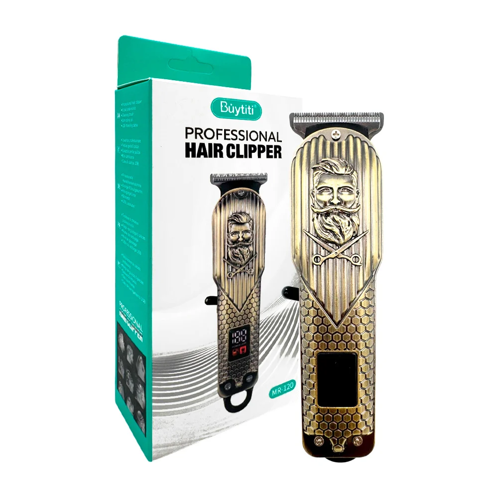 Máquina cortadora de cabello buytiti con diseño de barbero y 4 peinet…