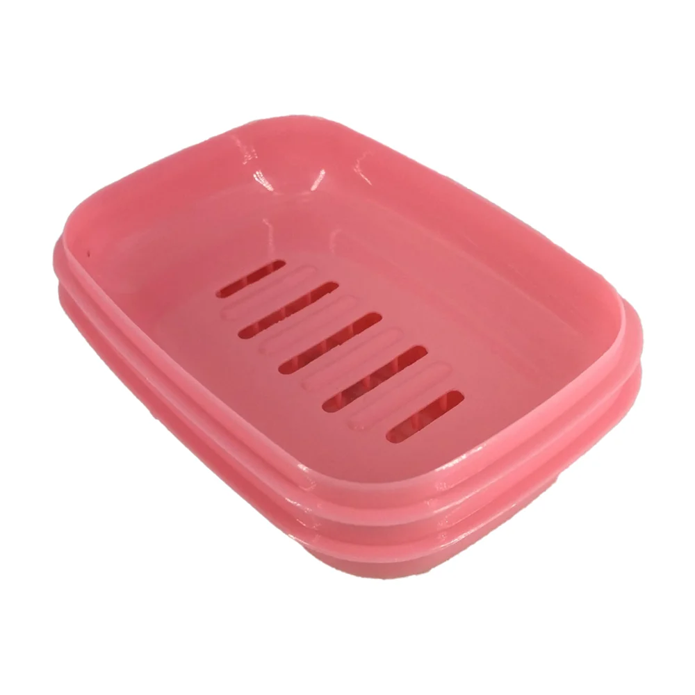 1pza Jabonera de plástico rectangular con drenaje y picos para manten…