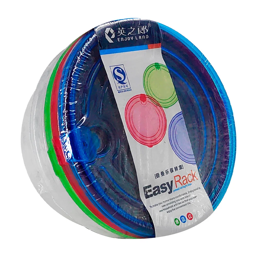 Set de 3 tuppers recipientes redondos transparentes con tapa, varieda…