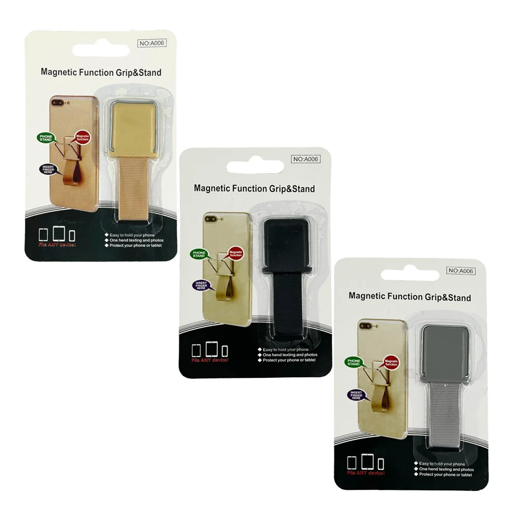Soporte sujetador de agarre con correa para celular, variedad de colo…