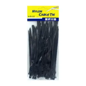 Paquete con 100pz de cinchos color negro / nylon cable tie / mt359