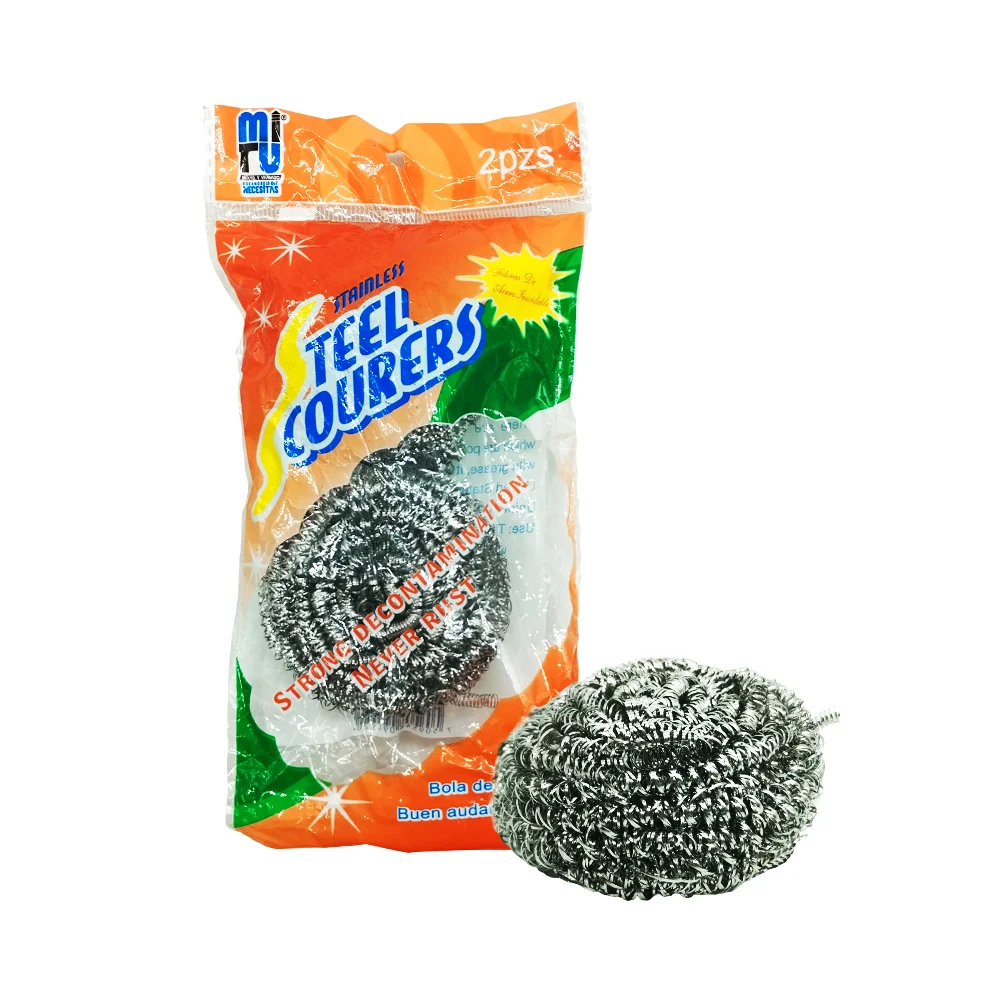 Paquete con 2 fibras metálicas para lavar trastes / steel scourers / …