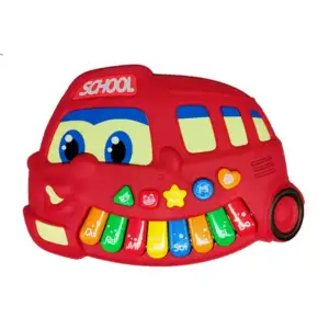 Piano interactivo de juguete en forma de autobús escolar / bus keyboo…