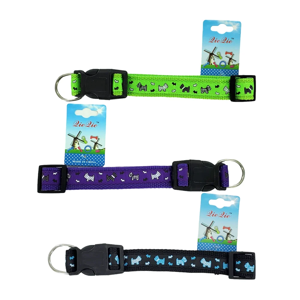 Collar de tela ajustable para mascota con diseño de perritos, varieda…