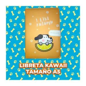 Libreta cuaderno kawaii a5 con portada acolchada y texturizada / off.…