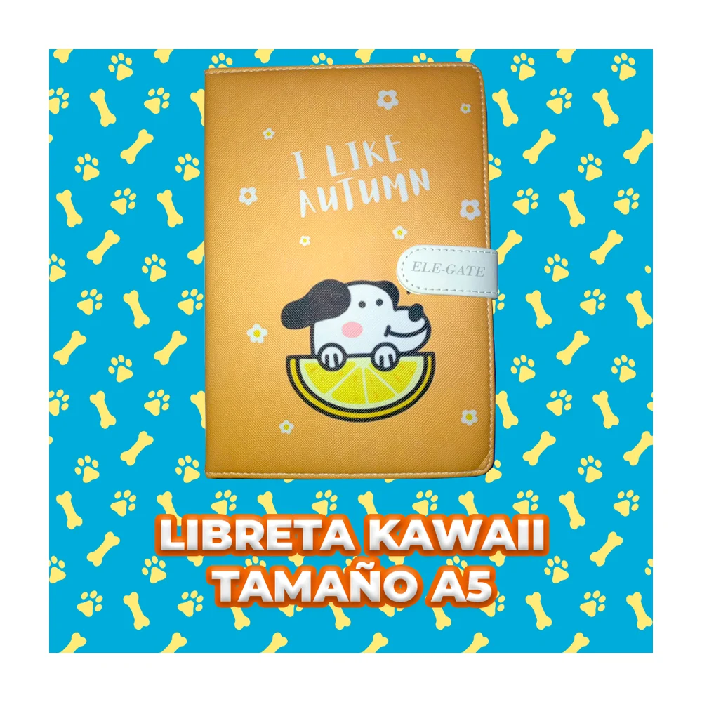 Libreta cuaderno kawaii a5 con portada acolchada y texturizada / off.…
