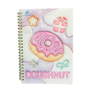 Libreta cuaderno de pasta gruesa con 180 hojas de raya + espiral y di…