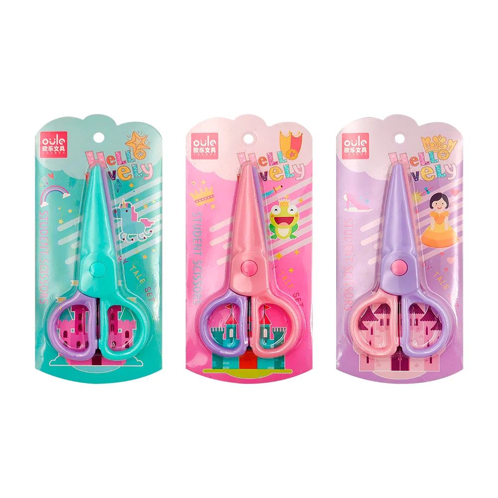 Tijeras pequeñas, infantiles, bicolor de plástico liso, variedad de c…