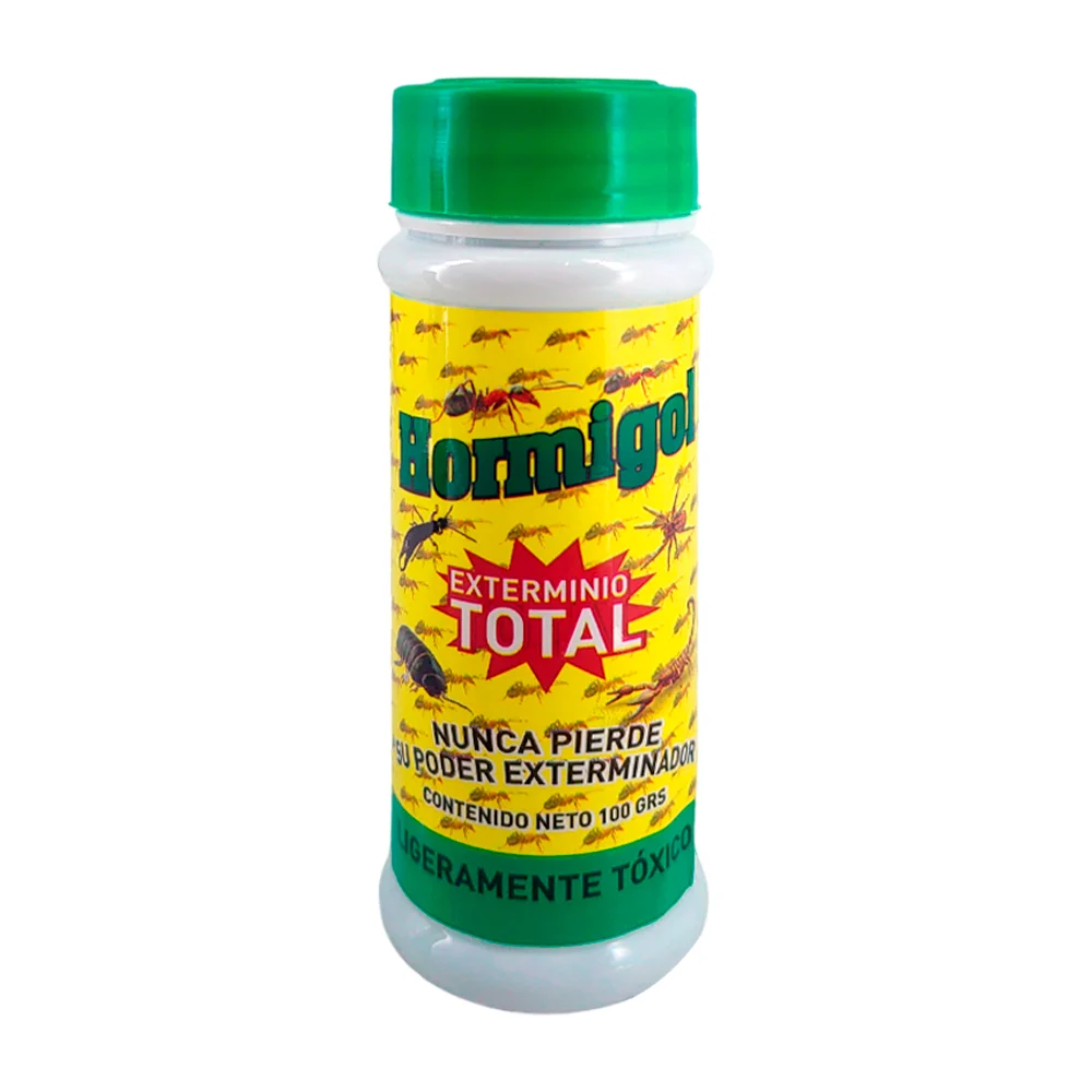 Bote de plástico con insecticida en polvo para plagas rastreras 100g ...