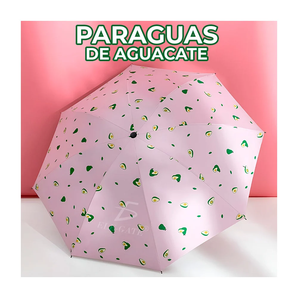 Paraguas reversible de bolsillo con estampado de aguacates, variedad …