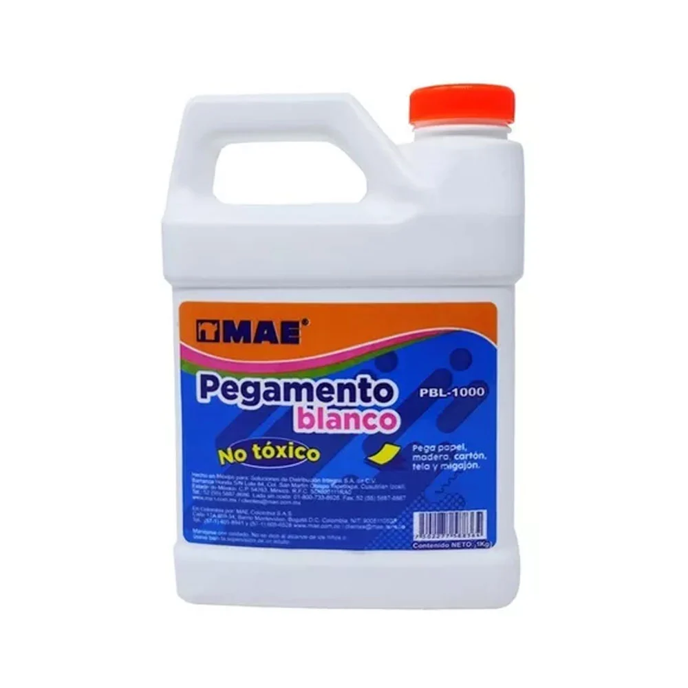 1pza Pegamento resistol líquido blanco mae, 1kg / pbl-1000