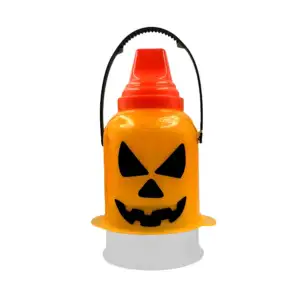 Contenedor dulcero con temática de halloween en forma de pelón pelo r…