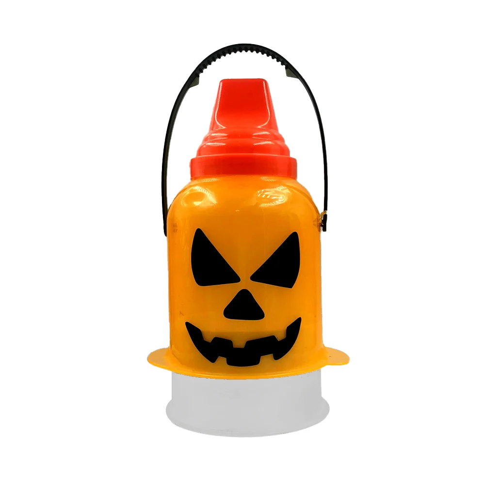 Contenedor dulcero con temática de halloween en forma de pelón pelo r…