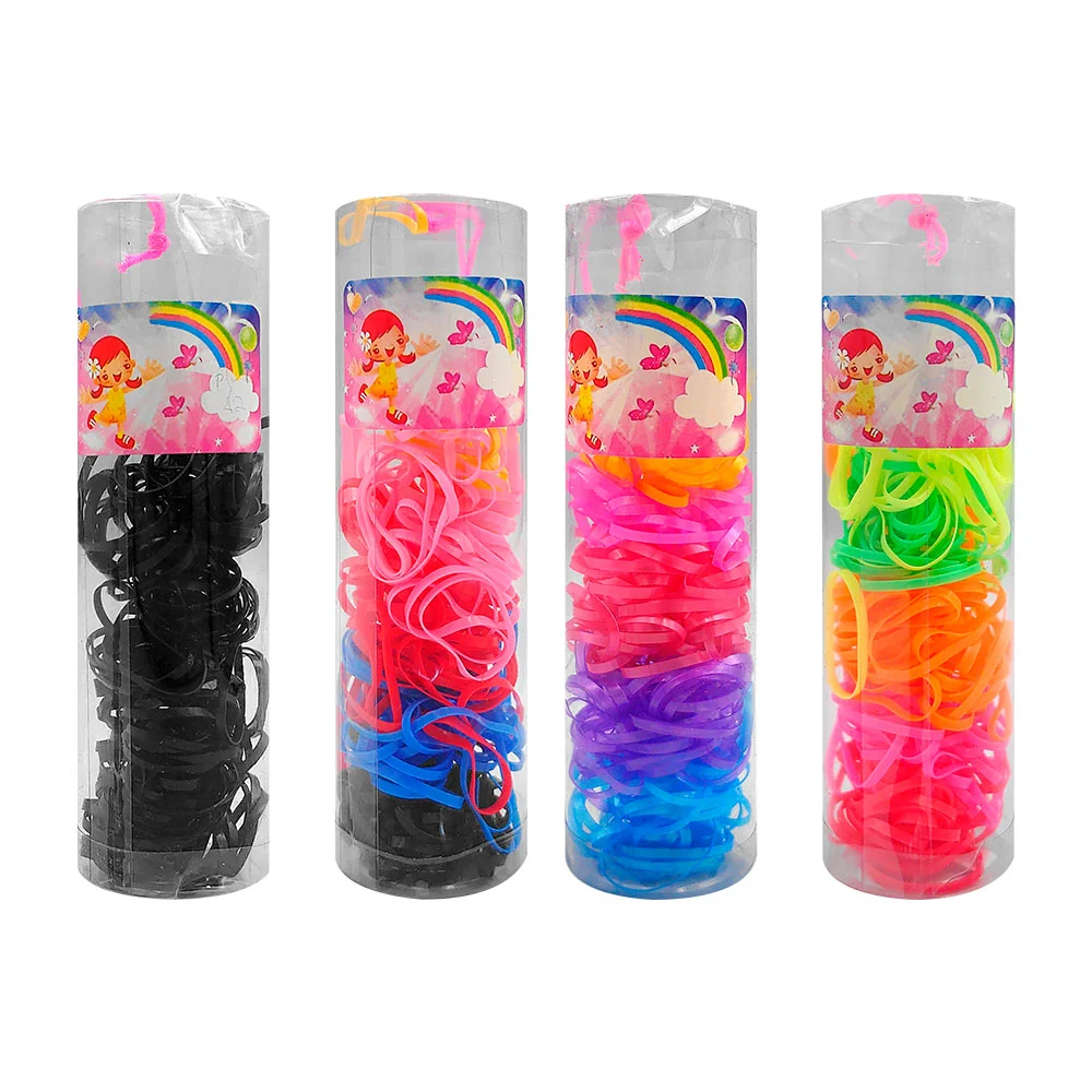 1pza Tubo con ligas gruesas para el cabello, variedad de colores / pj…
