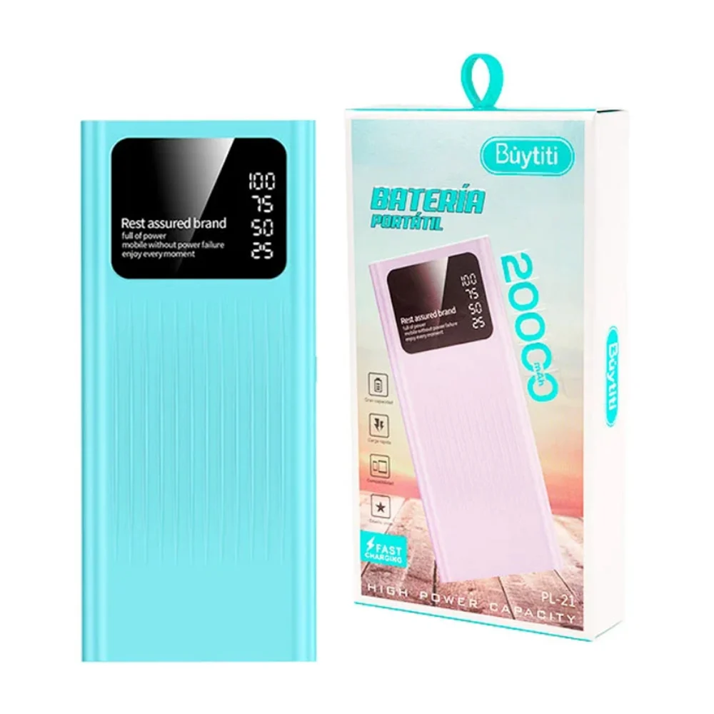 Power bank / batería portátil con 2 puertos usb, 20000mah, variedad d…