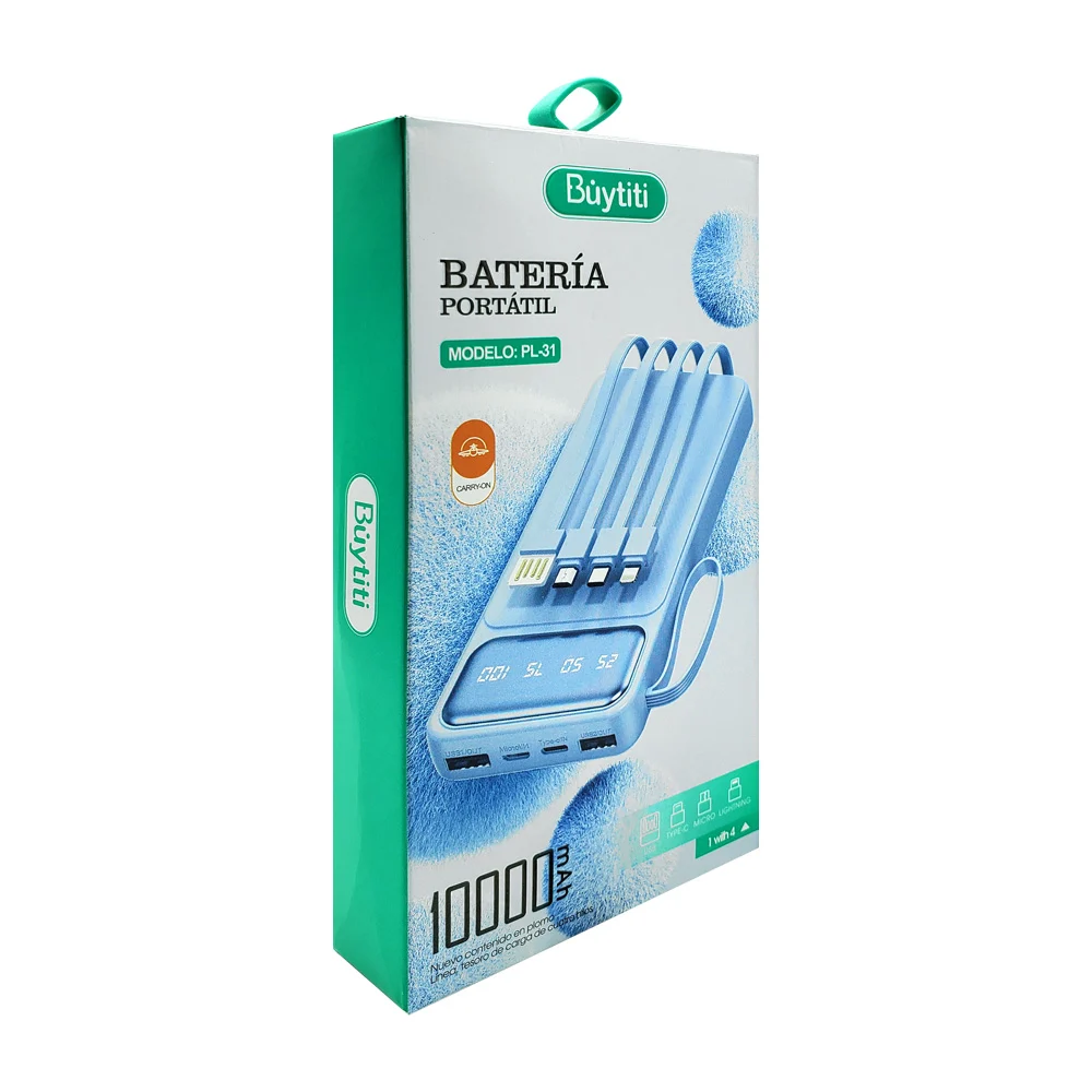 Power bank / batería portátil buytiti con 2 puertos usb, puerto tipo …