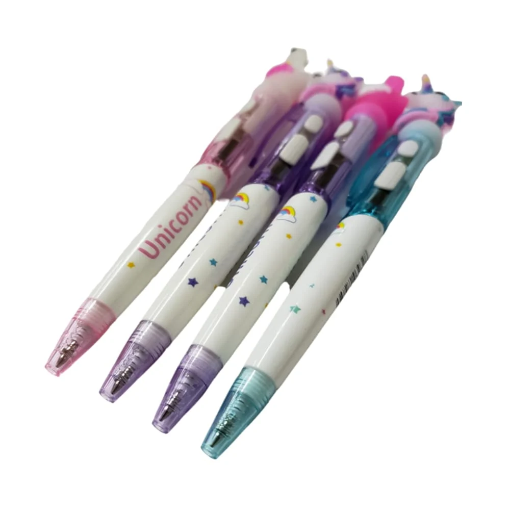 Pluma / bolígrafo retráctil con lámpara led + figura decorativa, vari…