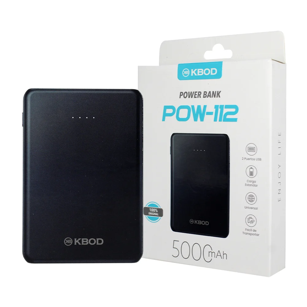 Power bank / batería portátil 5000mah con 2 puertos usb y 1 puerto v8…