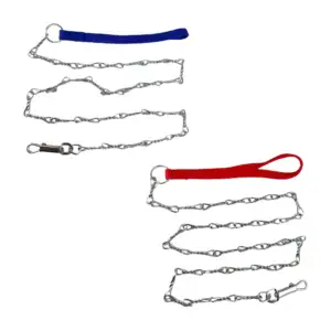Correa de cadena chica cromada para mascota, 1.5mmx1.2m, variedad de …