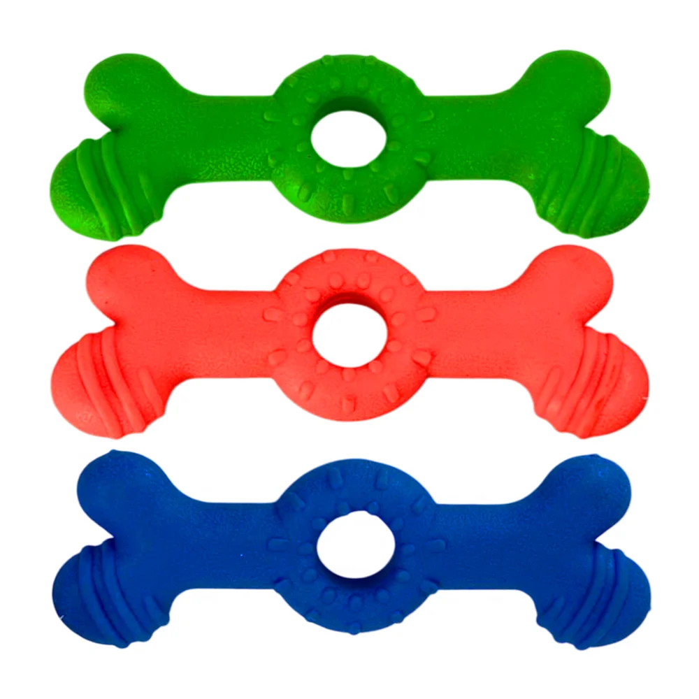 Juguete / mordedera de silicón con forma de hueso para perro, varieda…