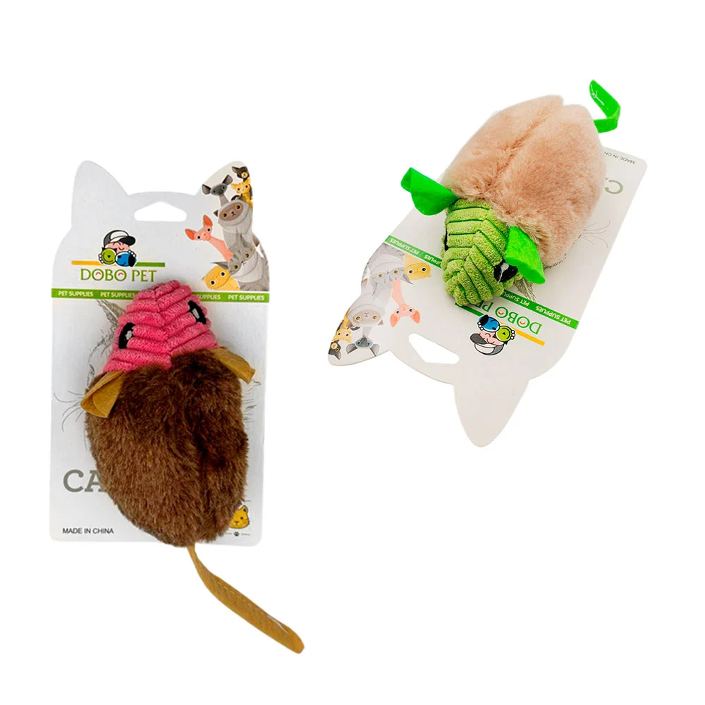 Juguete afelpado con diseño de ratón para mascota, variedad de colore…
