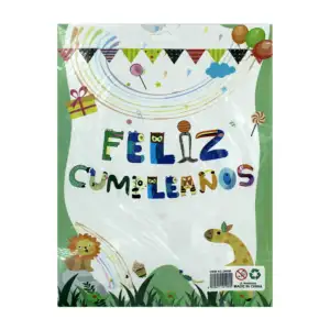 Banner - letrero móvil, de Feliz cumpleaños, con temática de animales…