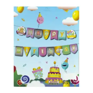 Banner - letrero móvil, de Happy Birthday, 15 piezas con temática de …