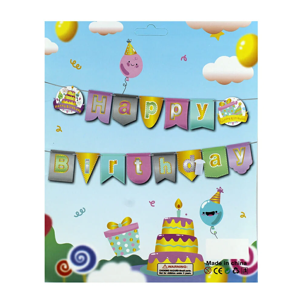 Banner - letrero móvil, de Happy Birthday, 15 piezas con temática de …