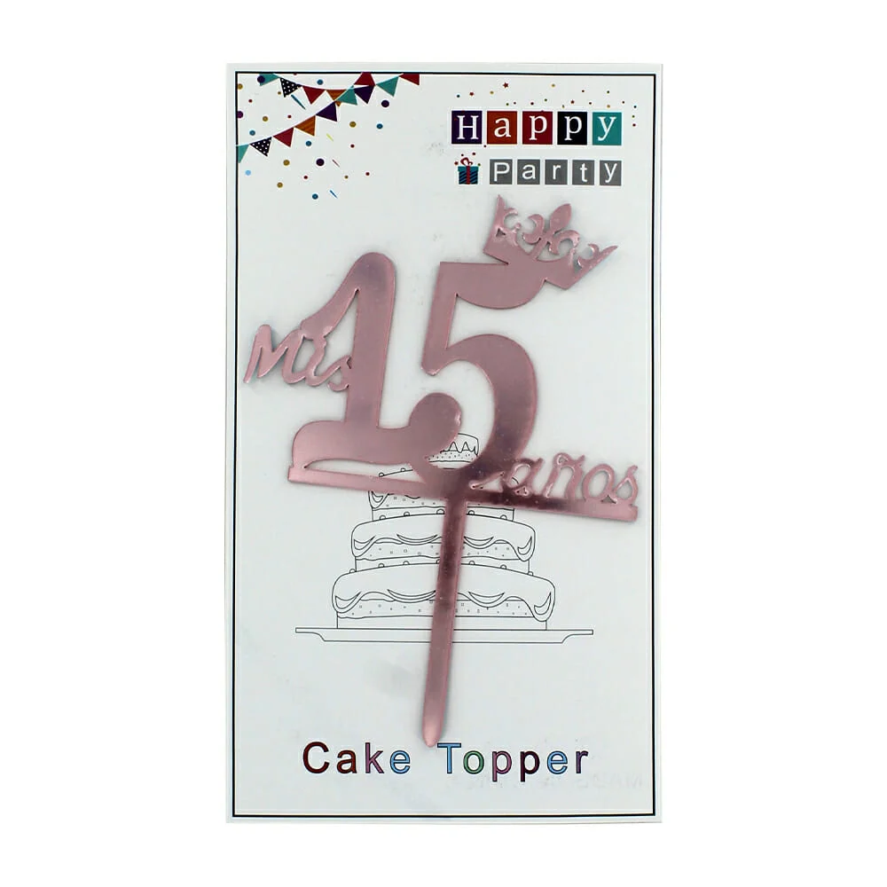 Cake topper con temática de mis XV años, para decoración, variedad de…