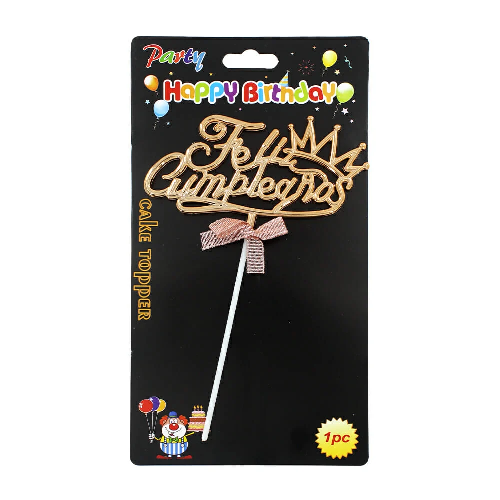 1pza Cake topper feliz cumpleaños o te amo para decoración de pastel,…