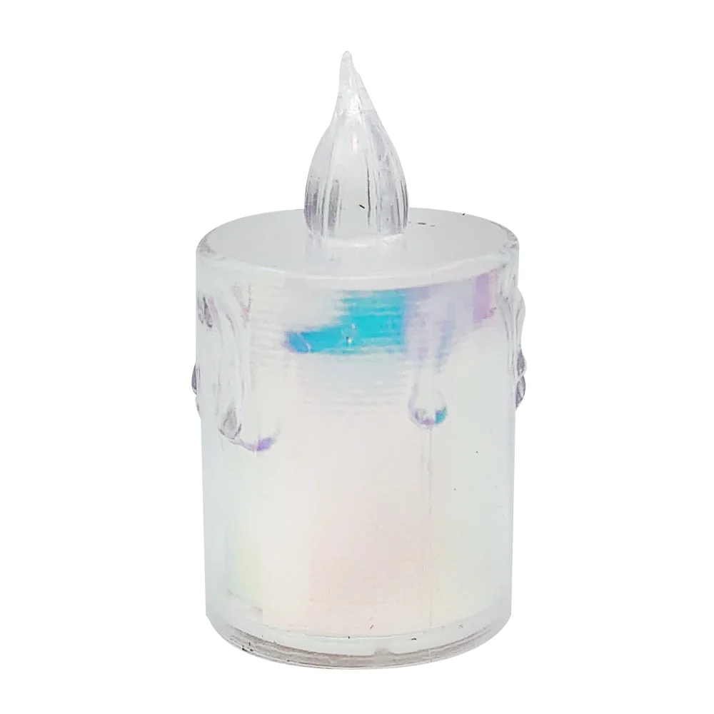 Vela transparente con efecto tornasol de luz led cálida, 4.5 cm, de p…