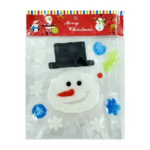 1pza Pegatina de gel artístico con temática navideña para ventana, va…