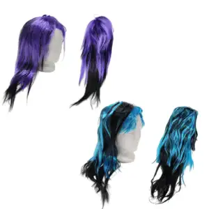 1pza peluca para fiesta mediana con corte en capas bicolor para dama,…