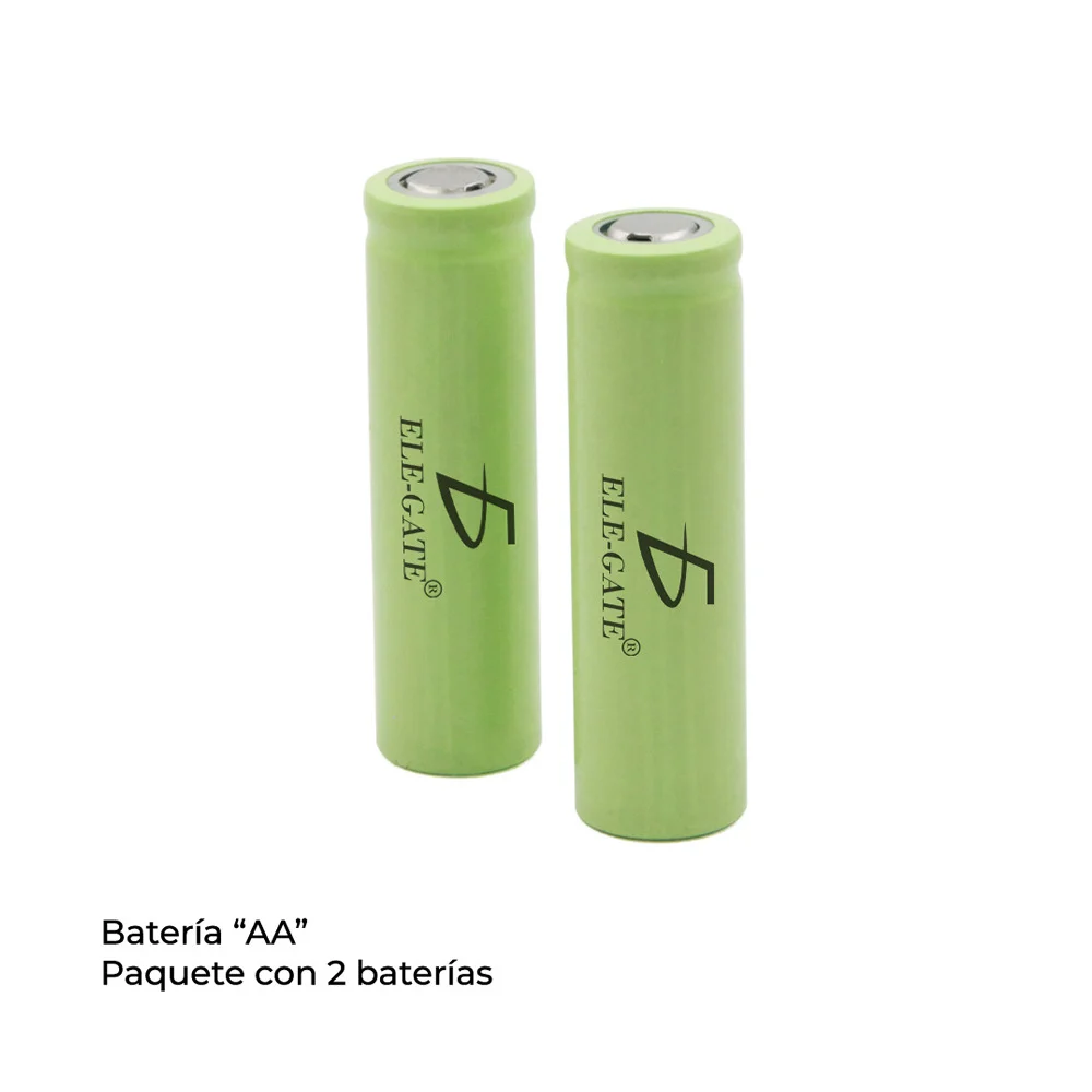 Paquete de 2 pilas recargables ele-gate de 2200mah 3.7v / pw.14500x2 …
