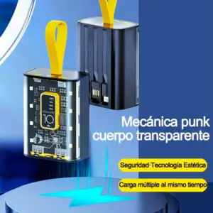 Power bank portátil ele-gate de 10000mah con indicador de carga, dise…
