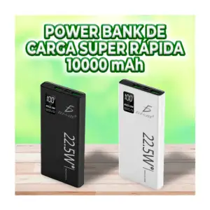 Power bank batería portátil ele-gate de 10000mah de carga rápida 22.5…